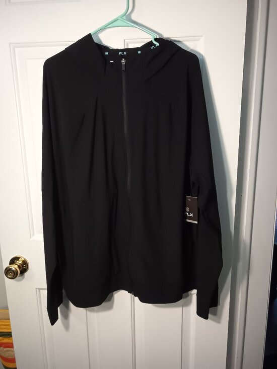 Flex Other - FLX Men's Black Performance Hooded Jacket NWT